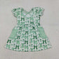 Sibling Baby Girls Kids Short Sleeves Green Bows St Patrick Romper Dress RTS