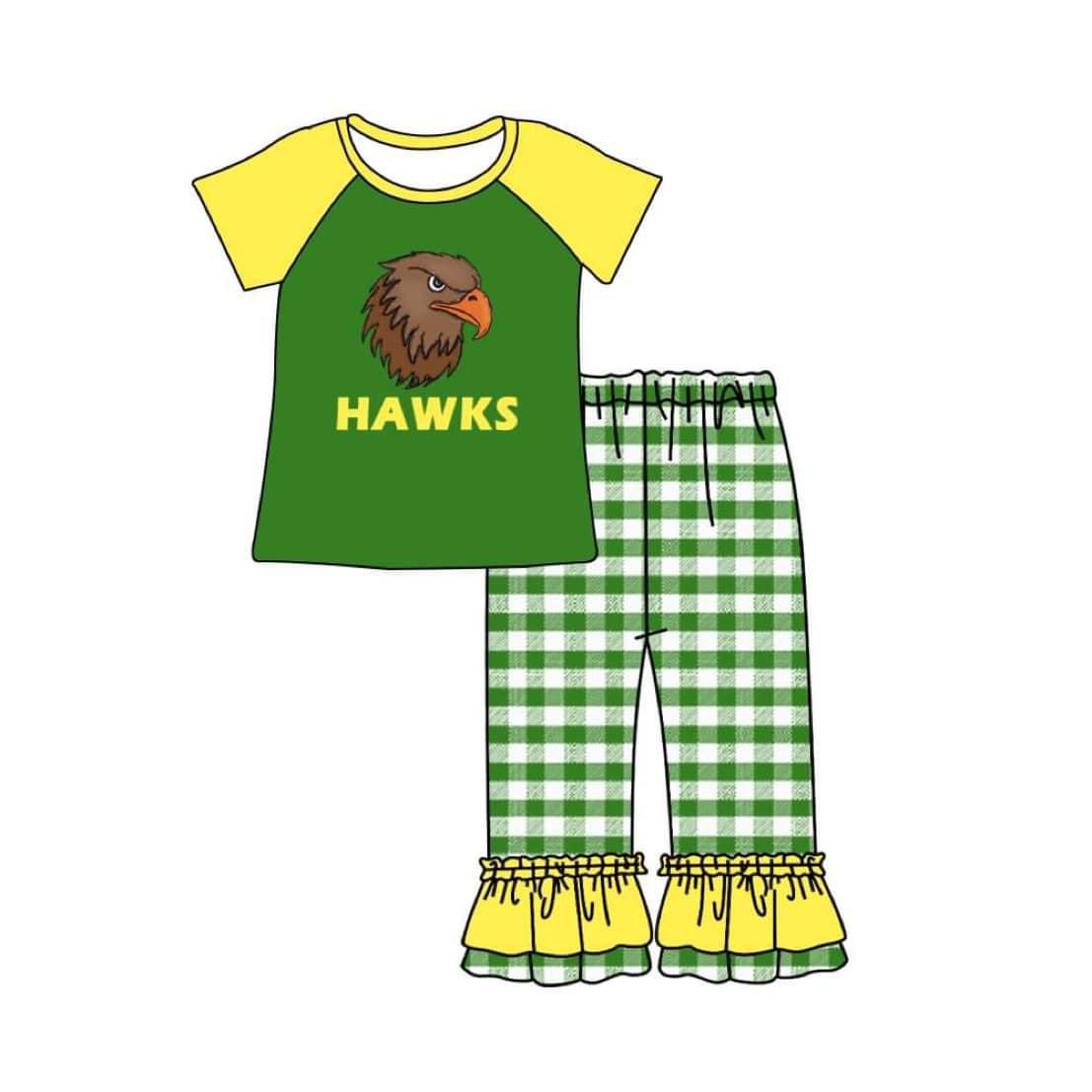 Baby Boy Hawks Team Green Shirt Pants