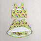 Baby Girl Kids Sleeveless Popsicle Tops Skirt Shorts Yoga Active Green Outfit Clothes RTS