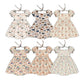 ( Moq 5 Each Style ) Sibling Baby Girls Kids Short Sleeves Bows Flower Knee Length Dresses