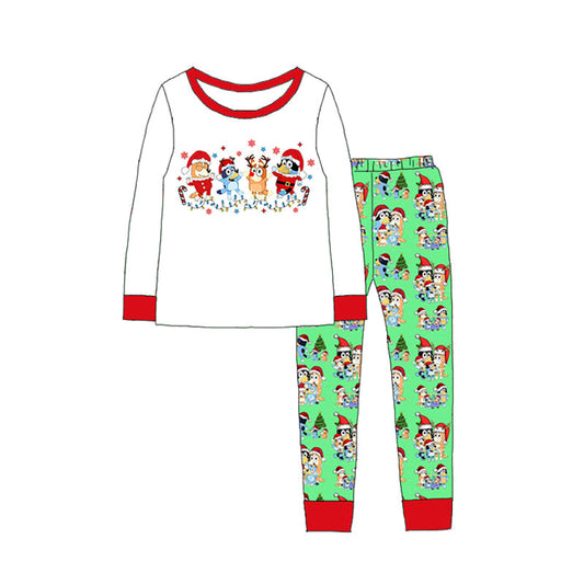 Baby Boy Christmas Dogs Shirt Pants Pajamas Set