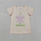 Sibling Baby Kids Short Sleeves Rabbits Eggs Cross Flower Easter Shirts Tops RTS
