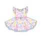 Baby Girl Short Sleeves Bows Sibling Twirl Dress ( Moq 5 Each Style ) 3.7