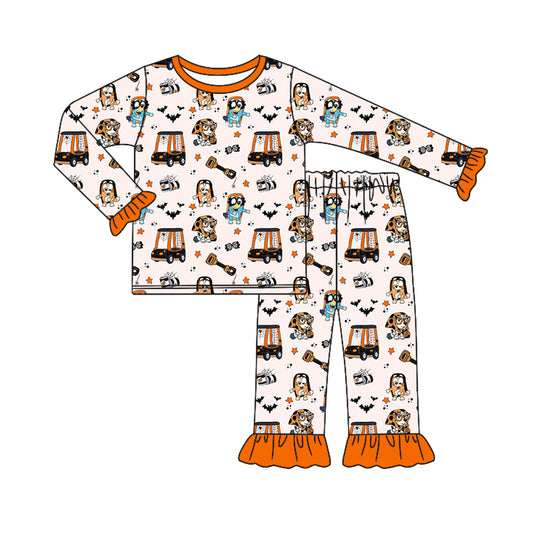 Baby Girl Long Sleeves Halloween Dogs Shirt Pants Pajamas Clothes Set