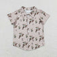 Baby Boy Short Sleeves Buttons Tee Western Sibling Shirts