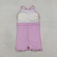 Baby Girls Kids Straps Yoga Active Purple Ruffle Knee Length Dress RTS