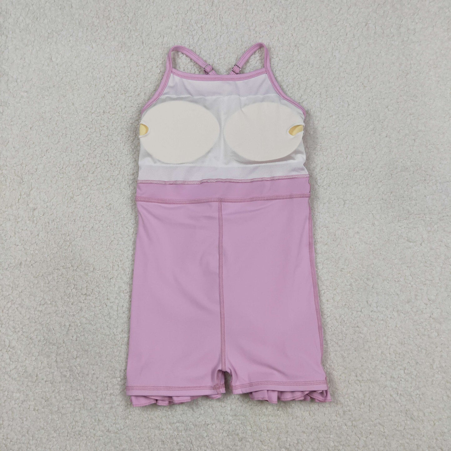 Baby Girls Kids Straps Yoga Active Purple Ruffle Knee Length Dress RTS