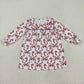 Baby Girl Long Ruffle Sleeves Red Bows Candy Cane Christmas Dress RTS