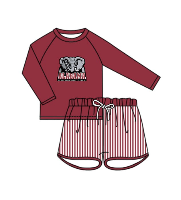 ( Moq 5 Each Style ) Baby Boys Girls Kids Team Sibling Elephant Jumpsuits Sets Swimsuits