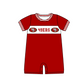 ( Moq 5 ) Baby Boys Infant Red Short Sleeves Team Summer Romper