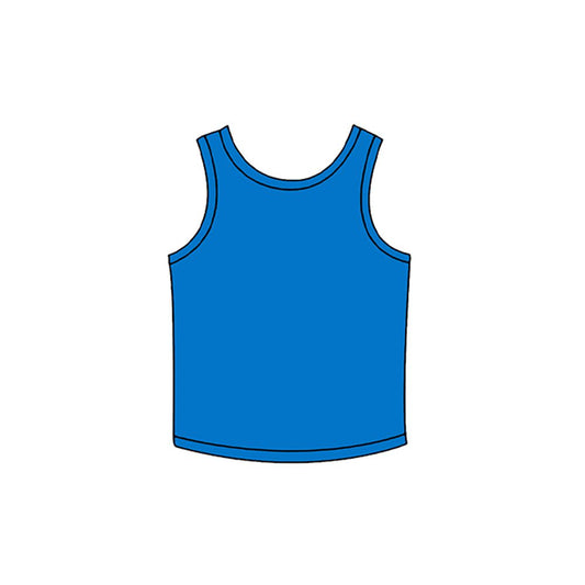 ( Moq 5 ) Preorder Baby Girls Kids Sleeveless Yoga Active Vest Blue Tops