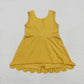 Baby Girl Sleeveless Yellow Yoga Active Knee Length Dress RTS