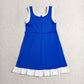 Baby Girls Kids Sleeveless Shorts Scallop Dress Yoga Active Blue Clothes RTS