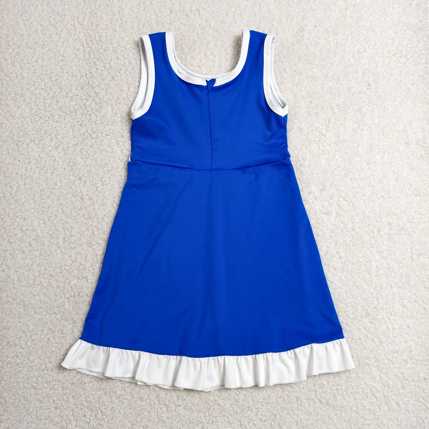 Baby Girls Kids Sleeveless Shorts Scallop Dress Yoga Active Blue Clothes RTS