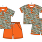 ( Moq 5 Each Style ) Sibling Baby Boys Short Sleeves Fishing Shirts Shorts Summer Sets