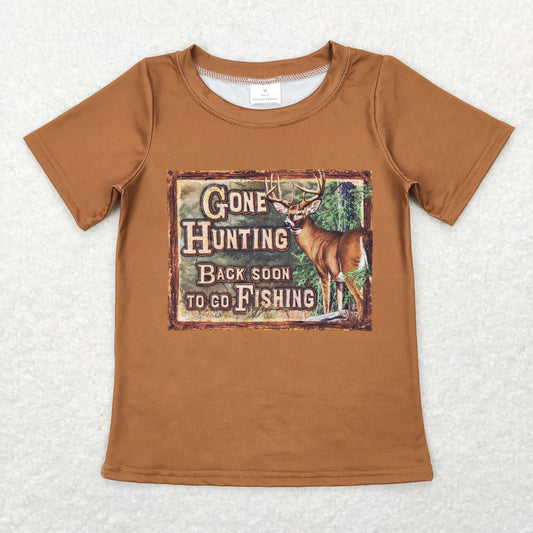 BT0424 Baby Kids Short Sleeves Deer Hunting Tops Shirt