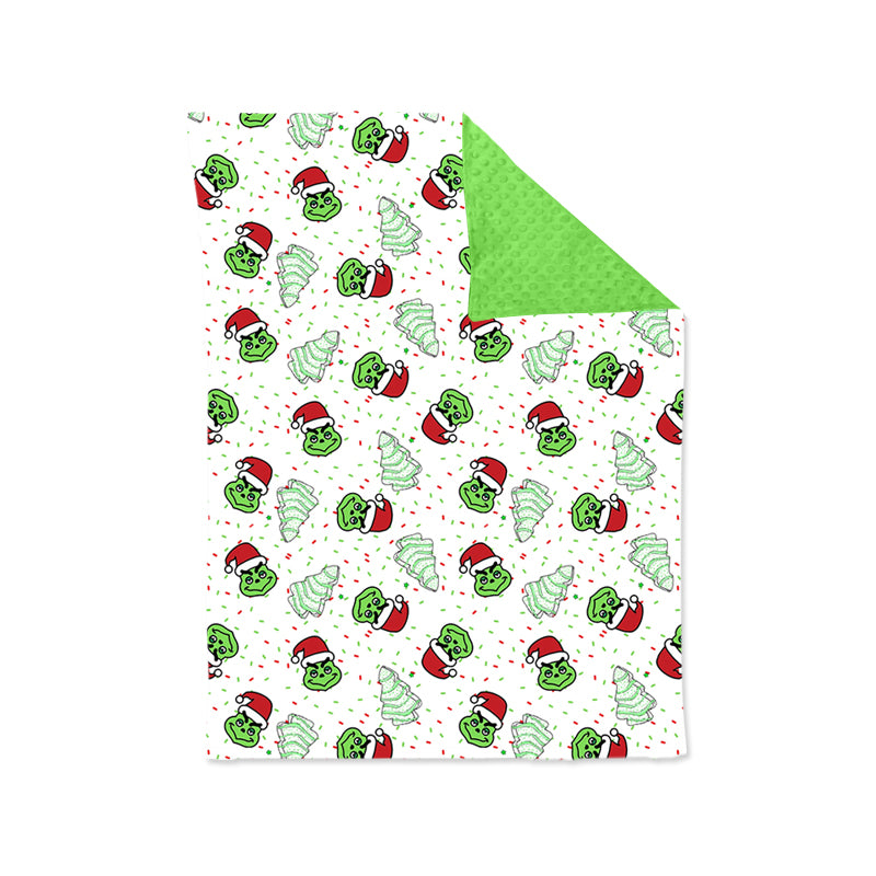 Baby Kids Infant Face Cakes Christmas Green Blanket