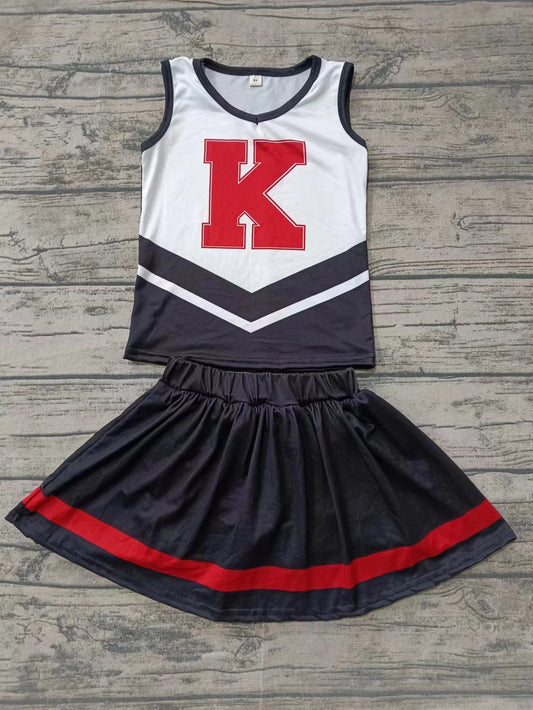 Baby Girl Sleeveless K Tops Skirt Shorts Team Clothes Set Moq 5