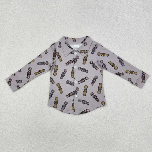 Baby Boy Long Sleeves Buttons Camo Tools Hunting Shirt