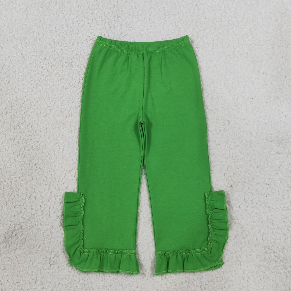Baby Girls Kids Green Ruffle Pants Bottoms Cotton Clothes RTS