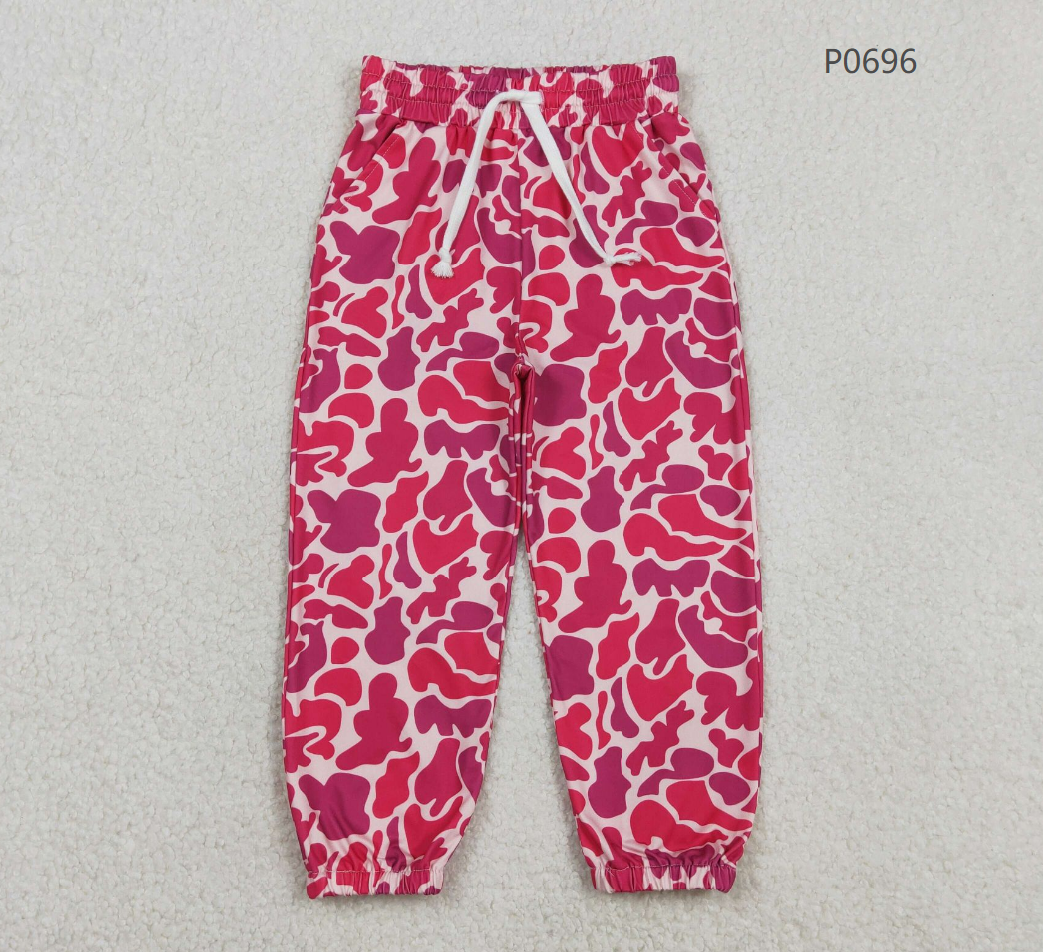 Baby Girls Kids Pink Camo Pockets Jogger Pants Bottoms Clothes RTS