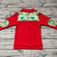 Baby Boy Christmas Face Zipper Red Pullover Shirt