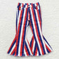 P0105 July 4th Baby Girl Striped Denim Jeans Pants