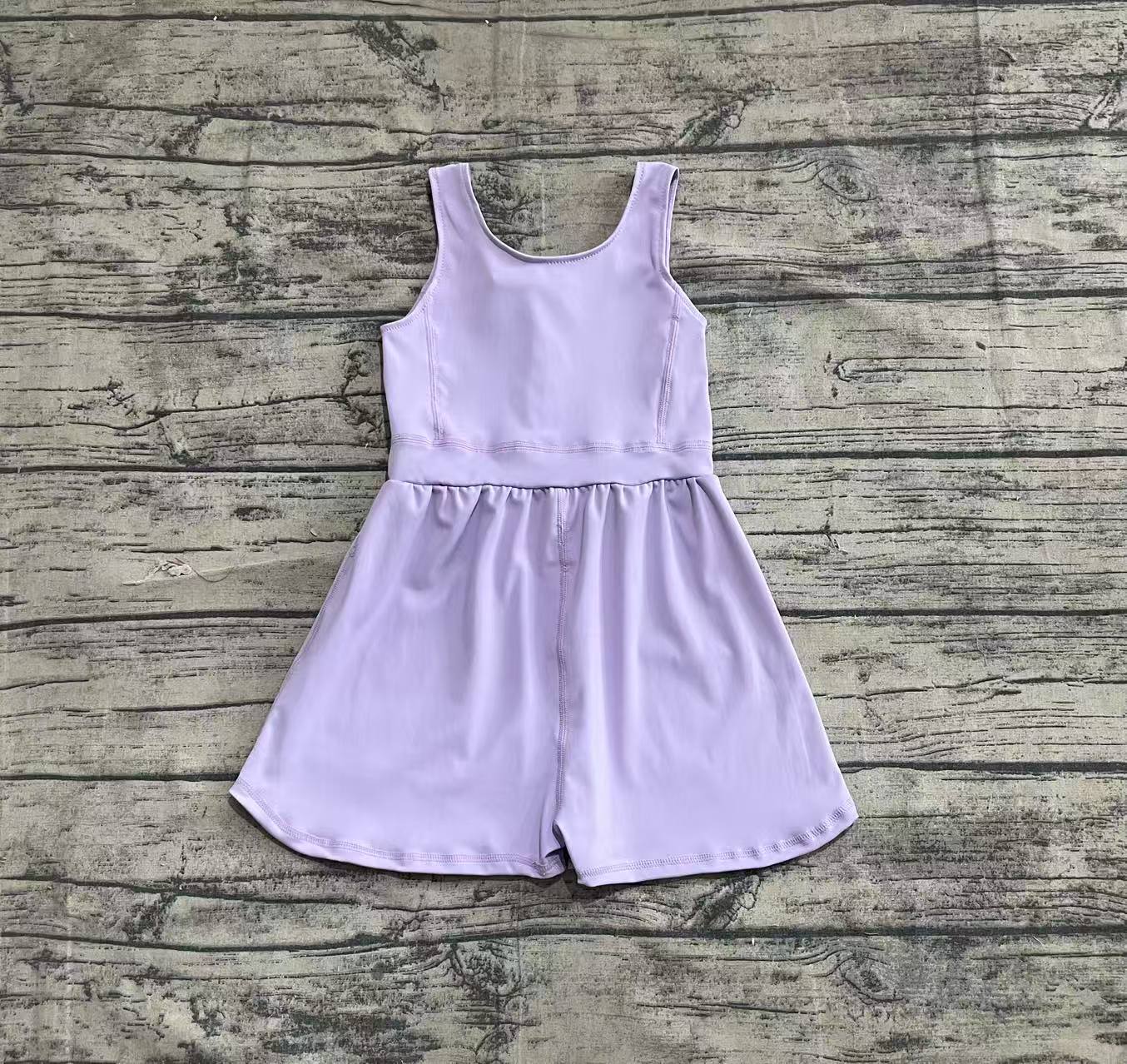 Baby Girl Sleeveless Purple Yoga Active Jumpsuit RTS