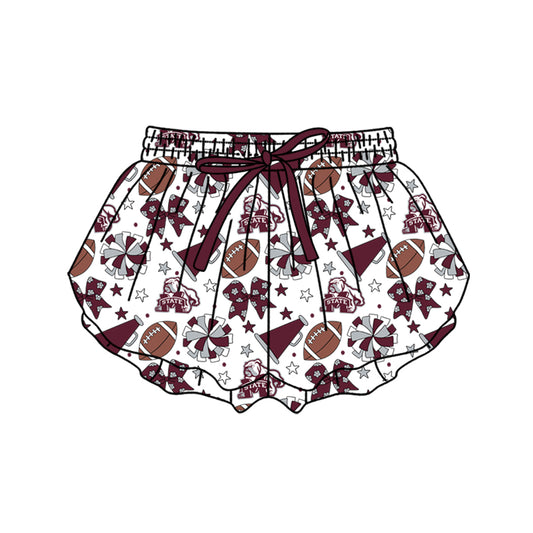 ( Moq 5 ) Baby Girls Kids Dogs Bows Cheer Football Shorts Bottoms Team Clothes