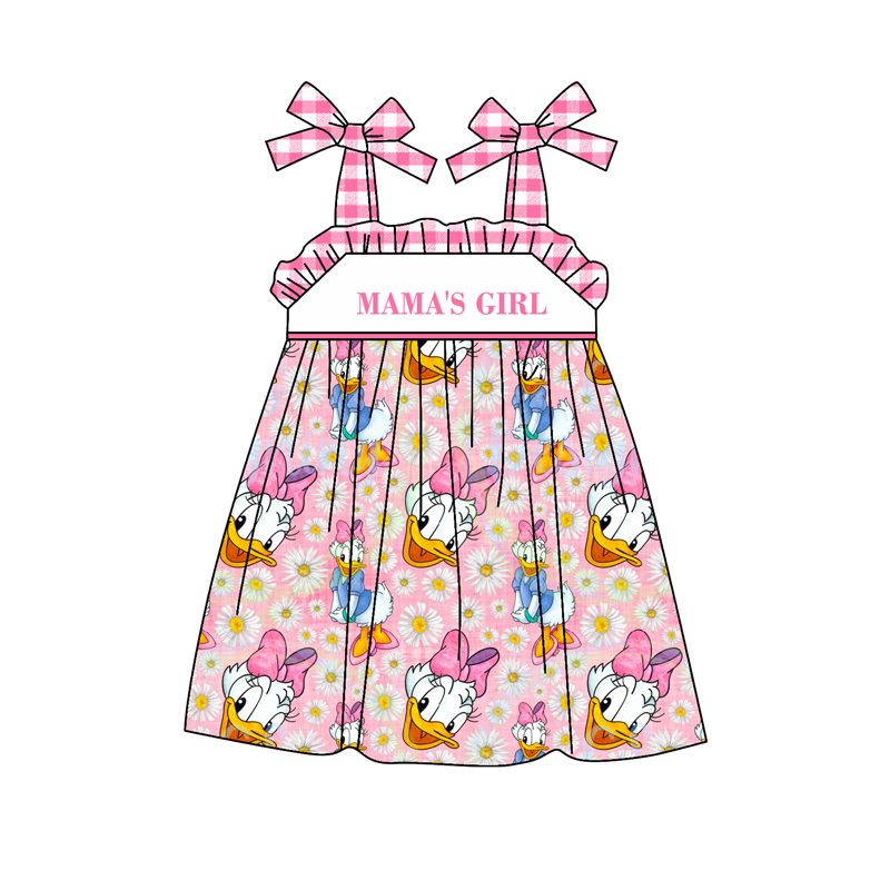 Moq 3 Pre-order GSD0955 Mama's Girl Cartoon Ducks Floral Dress