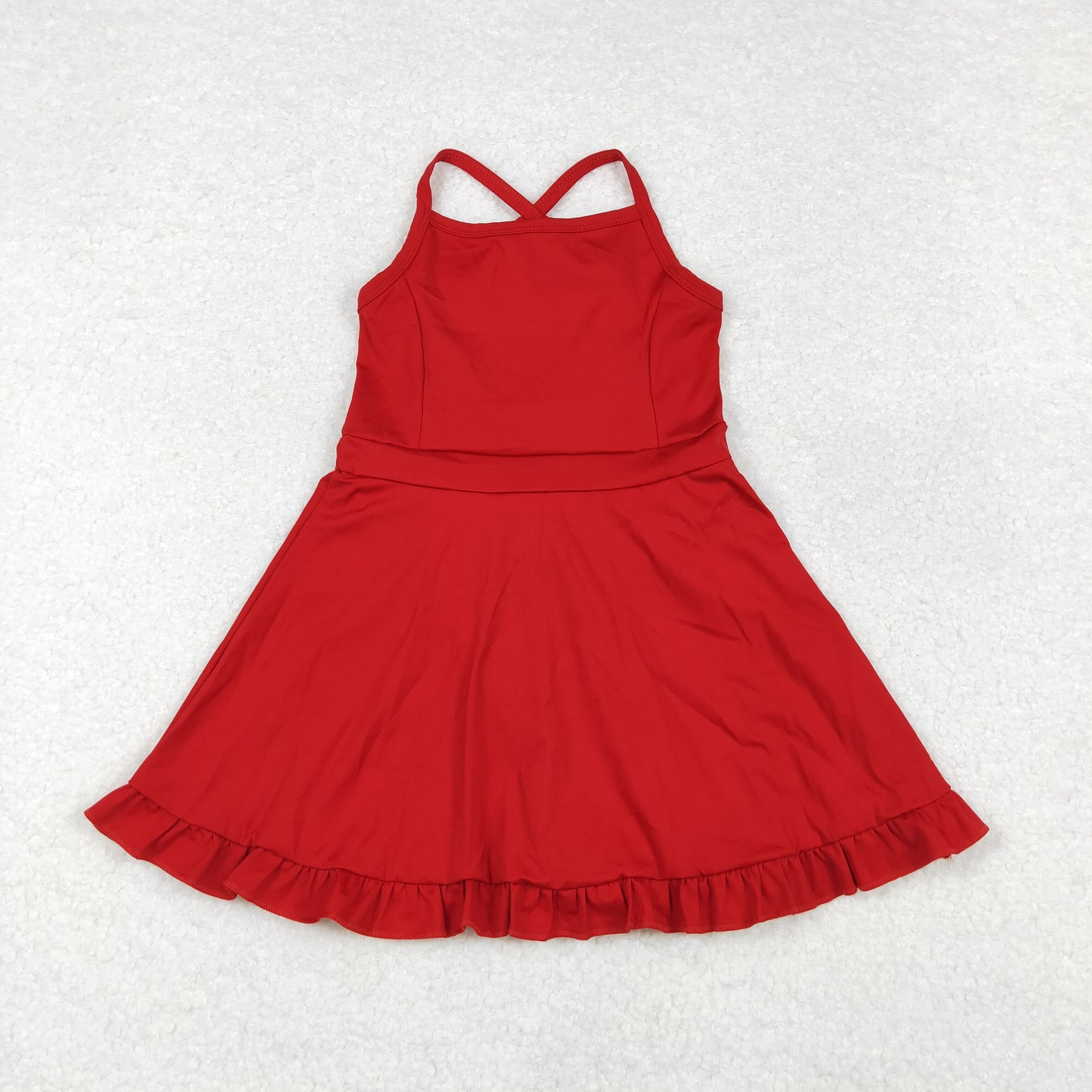 Baby Girl Red Yoga Sports With Shorts Dress