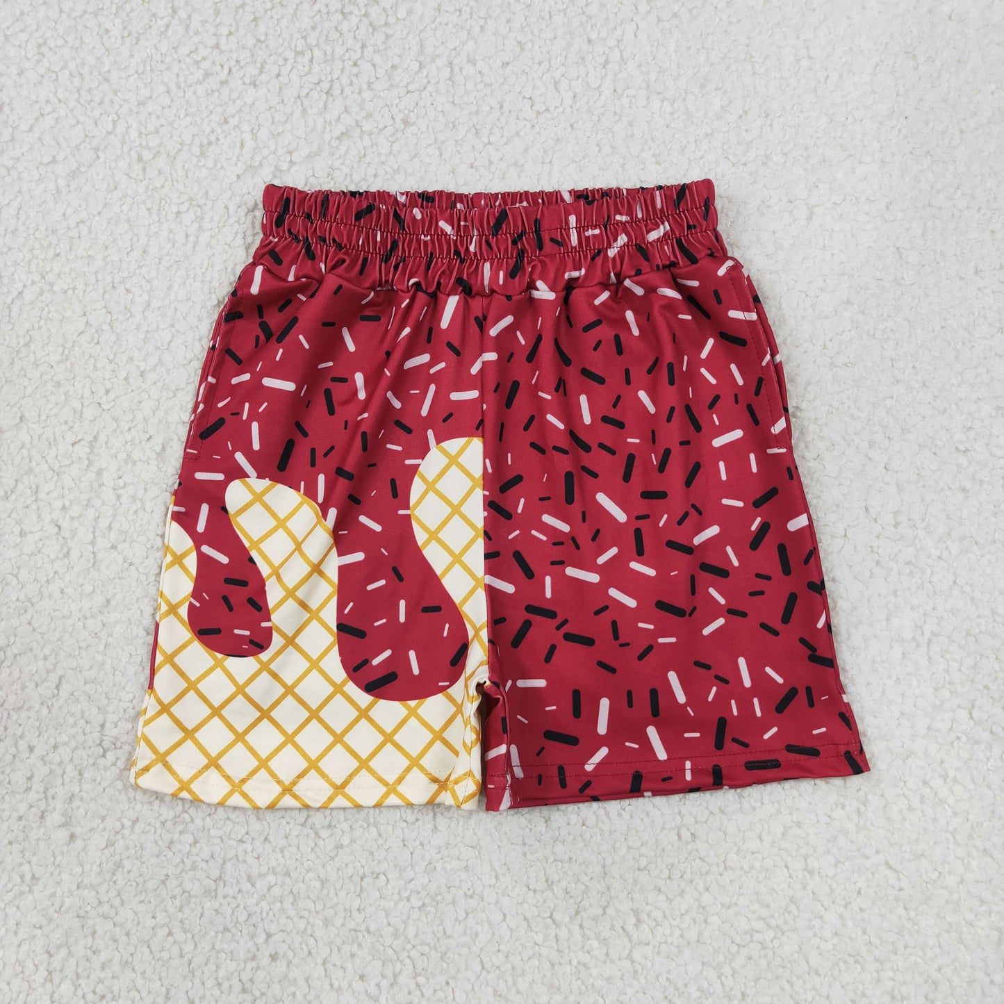 Baby Boy Girl Drips Team Dark Red Shorts Bottom Clothes RTS