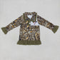 GT0312 Baby Girl Long Sleeves Duck Camo Zipper Hunting Pullover