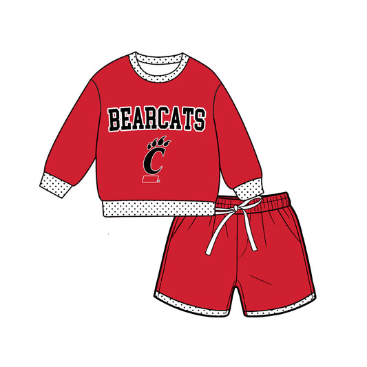 ( Moq 5 ) Baby Girls Kids Long Sleeves Shirt Shorts Team Set Clothes