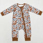 LR0818 Baby Boy Long Sleeves Camo Zipper One Piece Romper