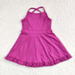 Baby Girl Sleeveless Purple Red Yoga Sports Shorts Dress