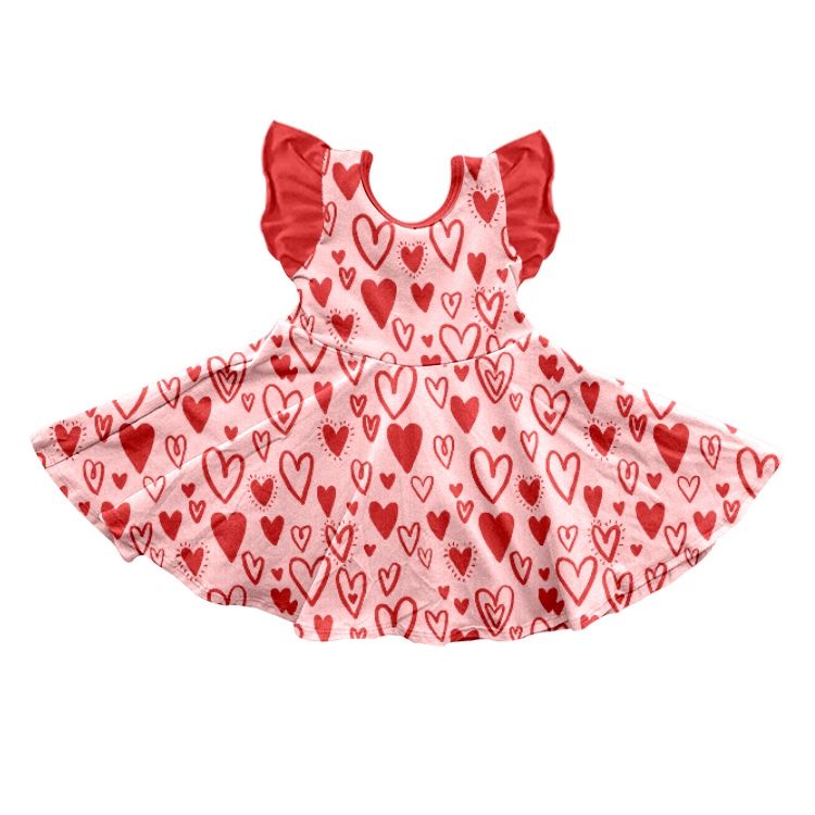 Moq 3 Pre-order GSD0625 Baby Girl Valentine's Hearts Dress