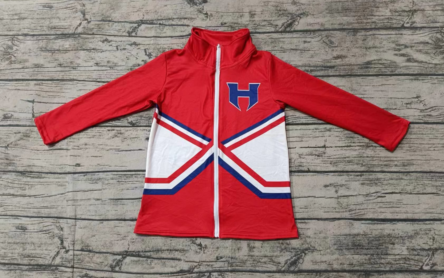 Baby Boy Toddler Red Long Sleeves Team Zipper Shirt Tops