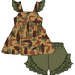 Baby Boy Girl Fishing Camo Sibling Matching Dress Romper Clothes Set ( Moq 5 Each style )