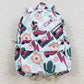 BA0082 Baby Kids Western Boots Floral Tape Bag Backpack