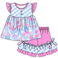 Baby Boy Girl Bows Flower Sibling Matching Dress Romper Clothes Set ( Moq 5 Each style )