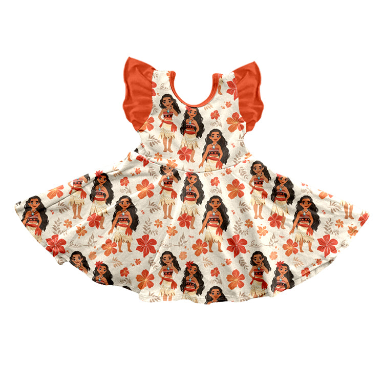 Baby Girl Short Sleeves Princess Flower Twirl Dress Moq 5