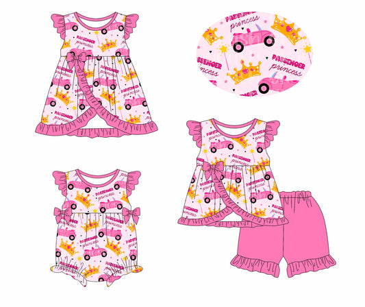 Baby Girl Bows Princess Pink Sibling Romper Dress Set ( Moq 5 Each Style ) 1.11