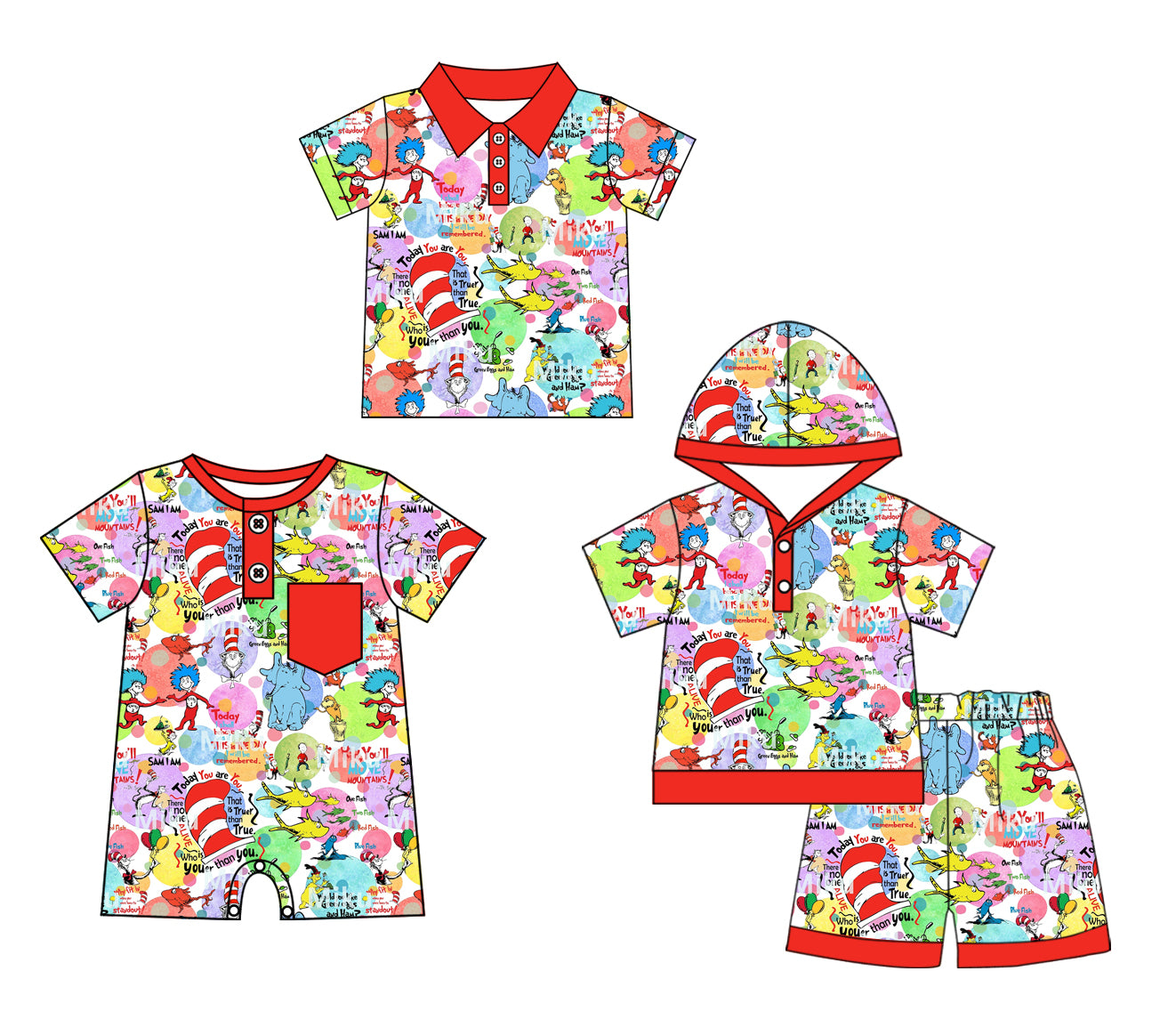 Baby Boy Short Sleeves Sibling Dr Reading Romper Clothes Set ( Moq 5 Each Design )11.28