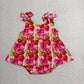 Baby Girls Infant Sleeveless Strawberry Bows Summer Ruffle Romper RTS
