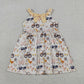 Baby Girls Kids Farm Animals Flower Plaid Ruffle Knee Length Dress RTS