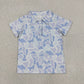 Baby Boys Kids Short Sleeves Blue Camo Buttons Shirt Tops RTS