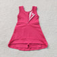 Baby Girls Sleeveless Pink Bow Shorts Knee Length Yoga Active Dress RTS