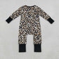Baby Girls Infant Bats Leopard Halloween Zipper Footie Sleeper Romper Clothes RTS