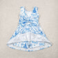 Baby Girl Sleeveless Bows Leopard Flower Sibling Yoga Active Kids Wear Dress RTS
